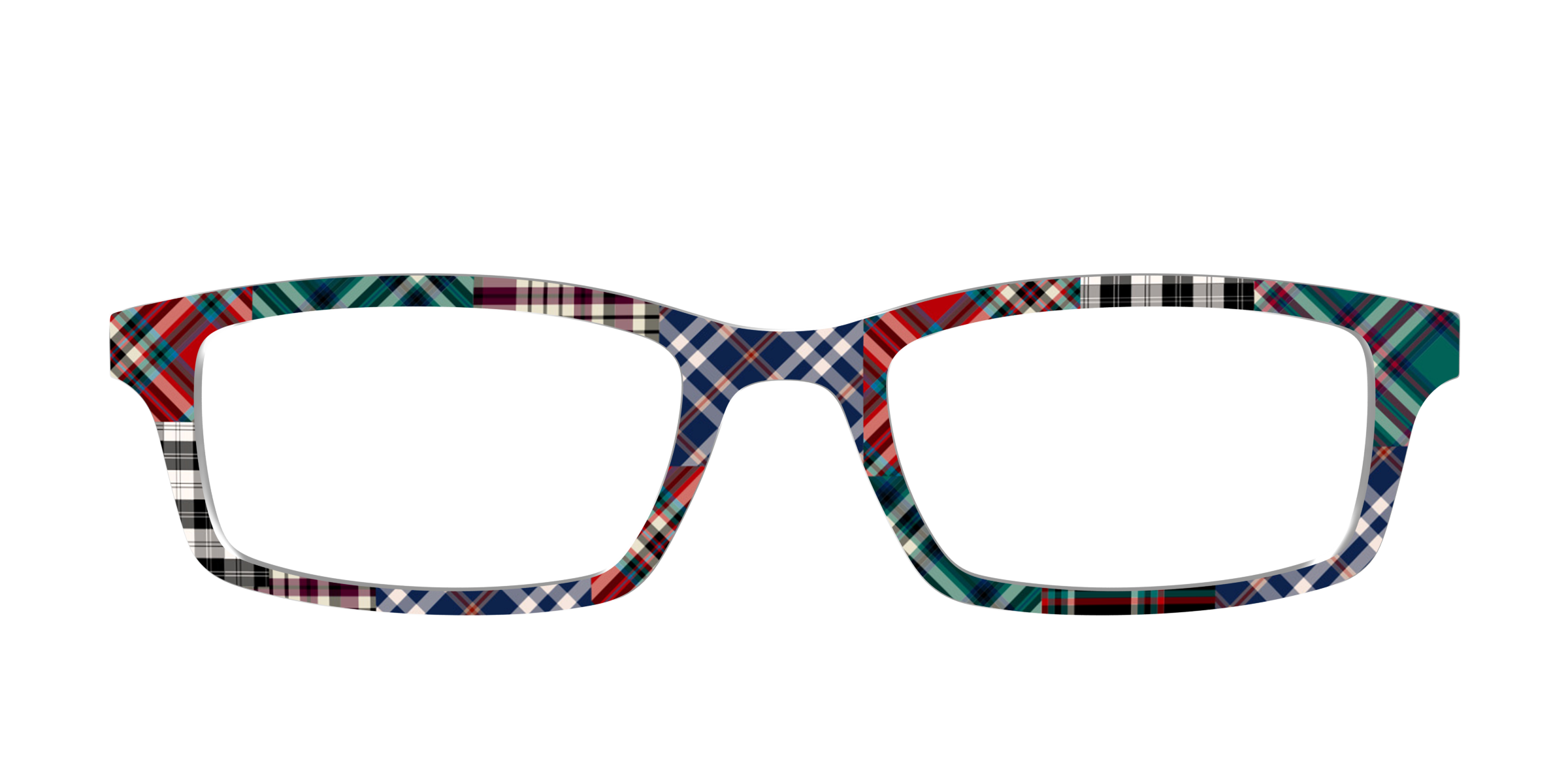 Pair Eyewear Design Tops Grunge Plaid Print Mix top scozzese