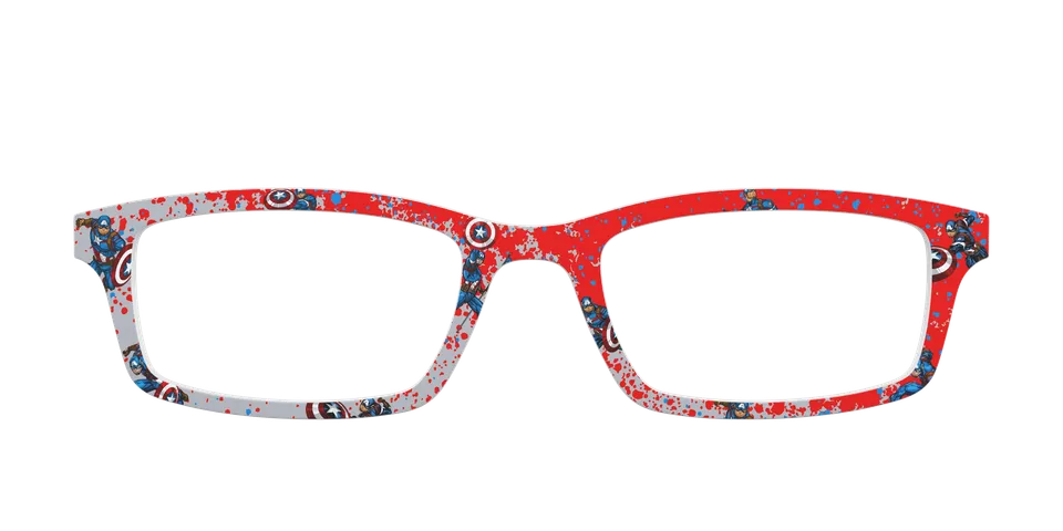 Pair Eyewear Collabs Captain America Splatter top per occhiali