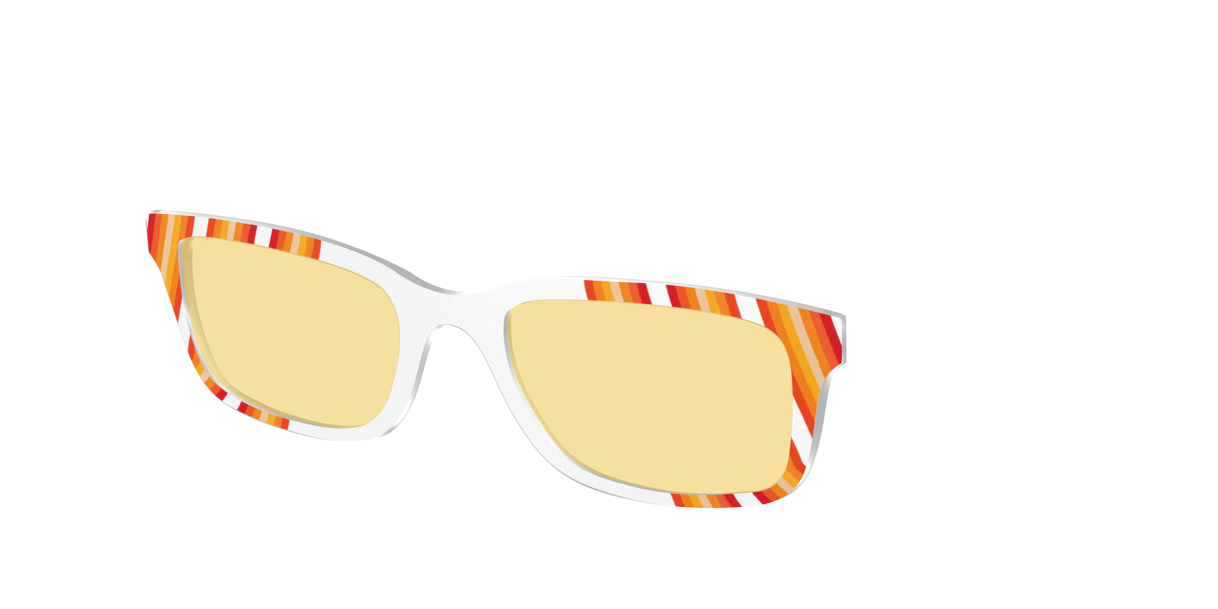 Pair Eyewear Design Tops Groovy Stripes top occhiali giallo