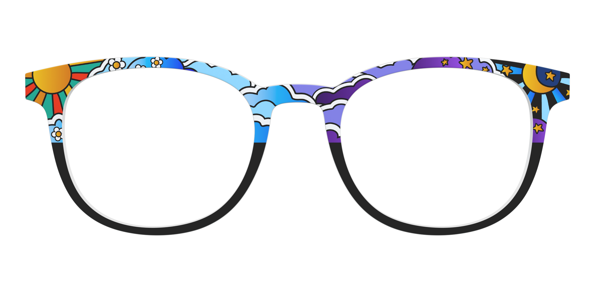 Pair Eyewear Design Tops Far Out Skies top magnetico blu
