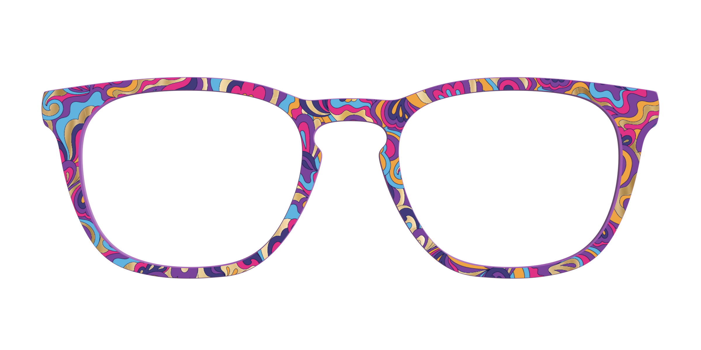 Pair Eyewear Design Tops The Flower Power Paisley Gold Foil top occhiali