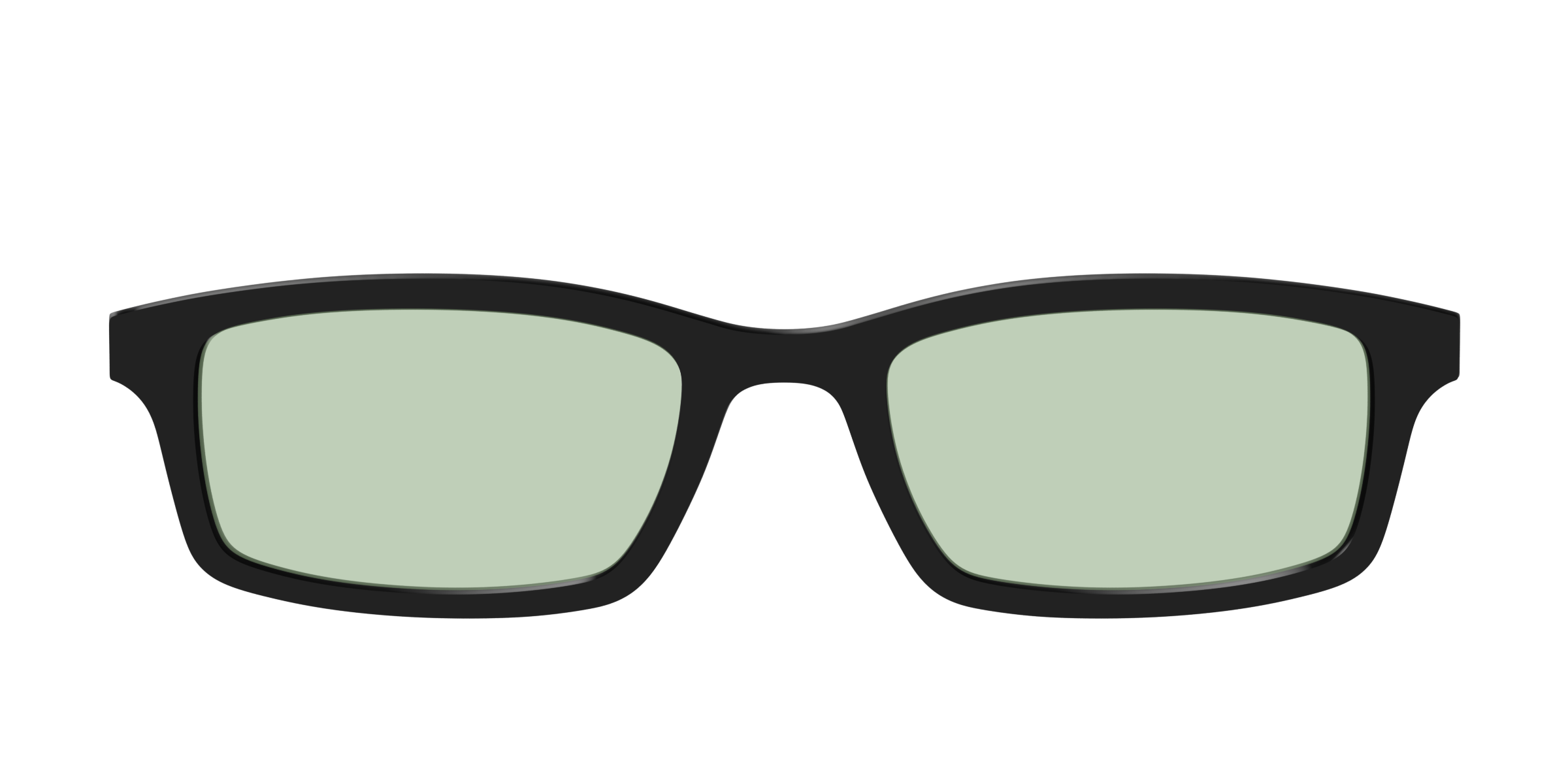 Pair Eyewear Design Tops Black Sage Green top nero lente verde