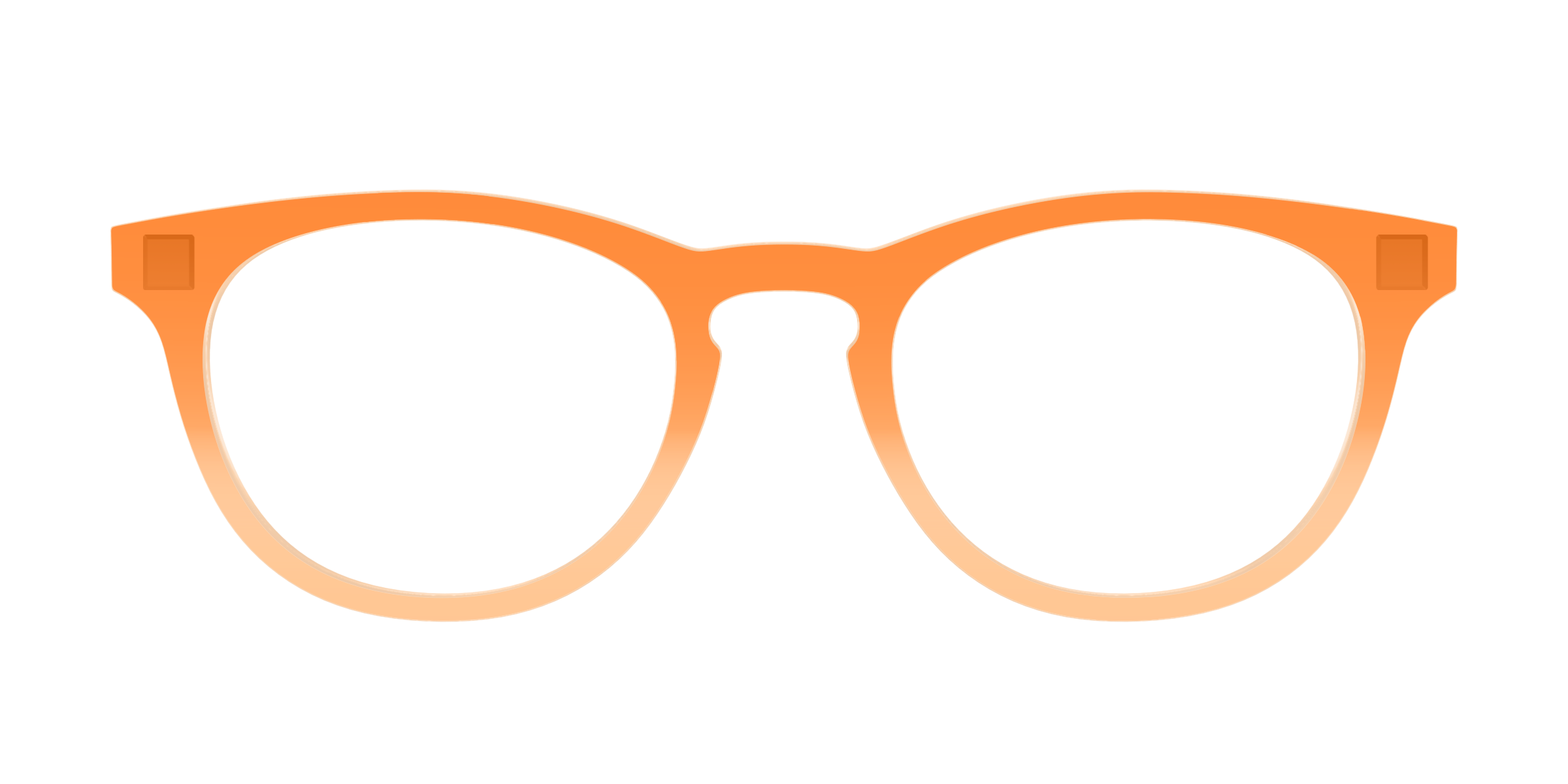 Pair Eyewear Design Tops Tangerine Creamsicle top arancione