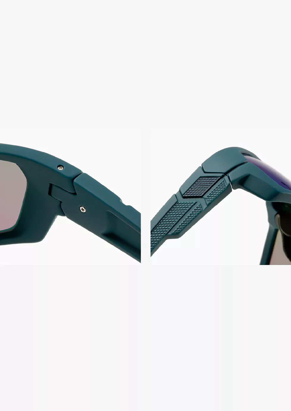 Ouyuan 2618202 occhiali sole sportivi curvi nero grigio uomo