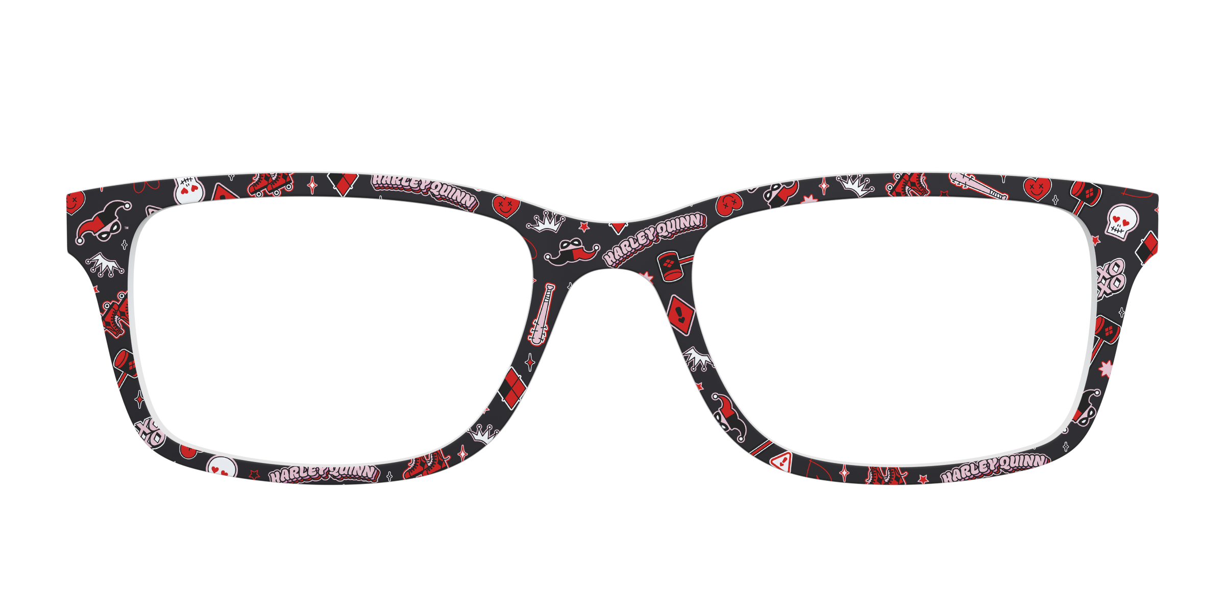 Pair Eyewear Collabs Harley Quinn top magnetico rosso nero