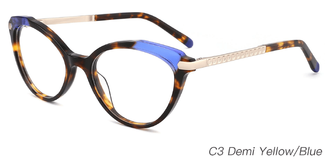 Ouyuan NOA23023 montatura occhiali da vista acetato colorata