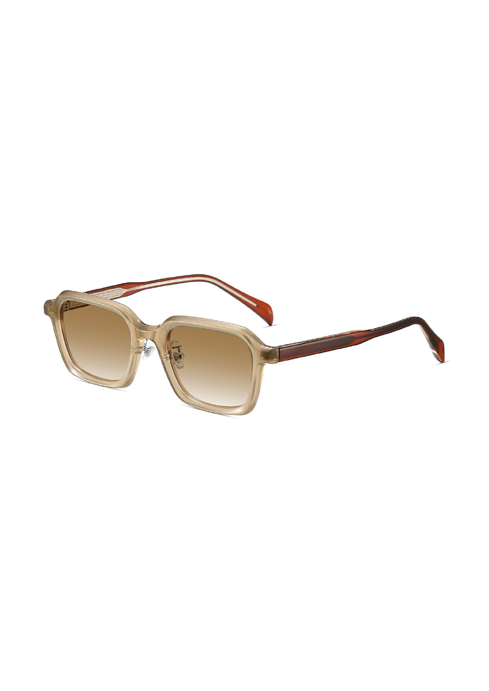 Ouyuan 891201 occhiali da sole quadrati C4 tè