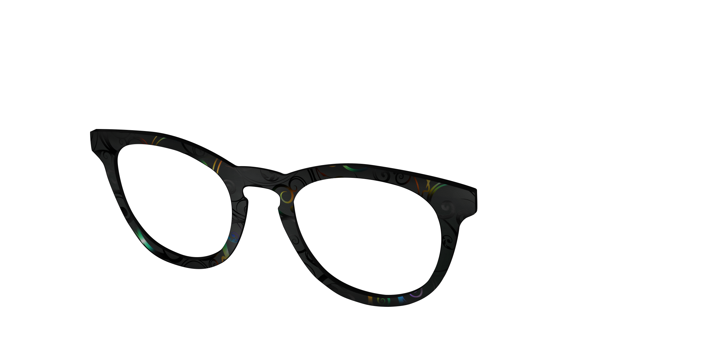 Pair Eyewear Design The Black Shimmer Scrolls top Cedro nero