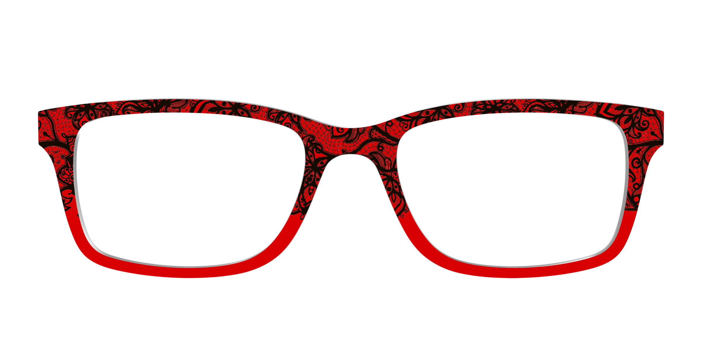 Pair Eyewear Design Tops Blood Red Lace Split top magnetico rosso