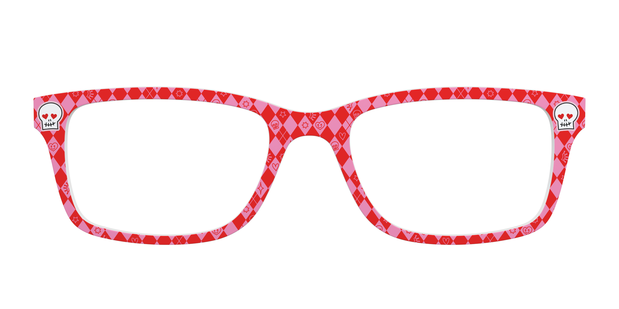 Pair Eyewear Collabs Harley Quinn Suit top occhiali rosso
