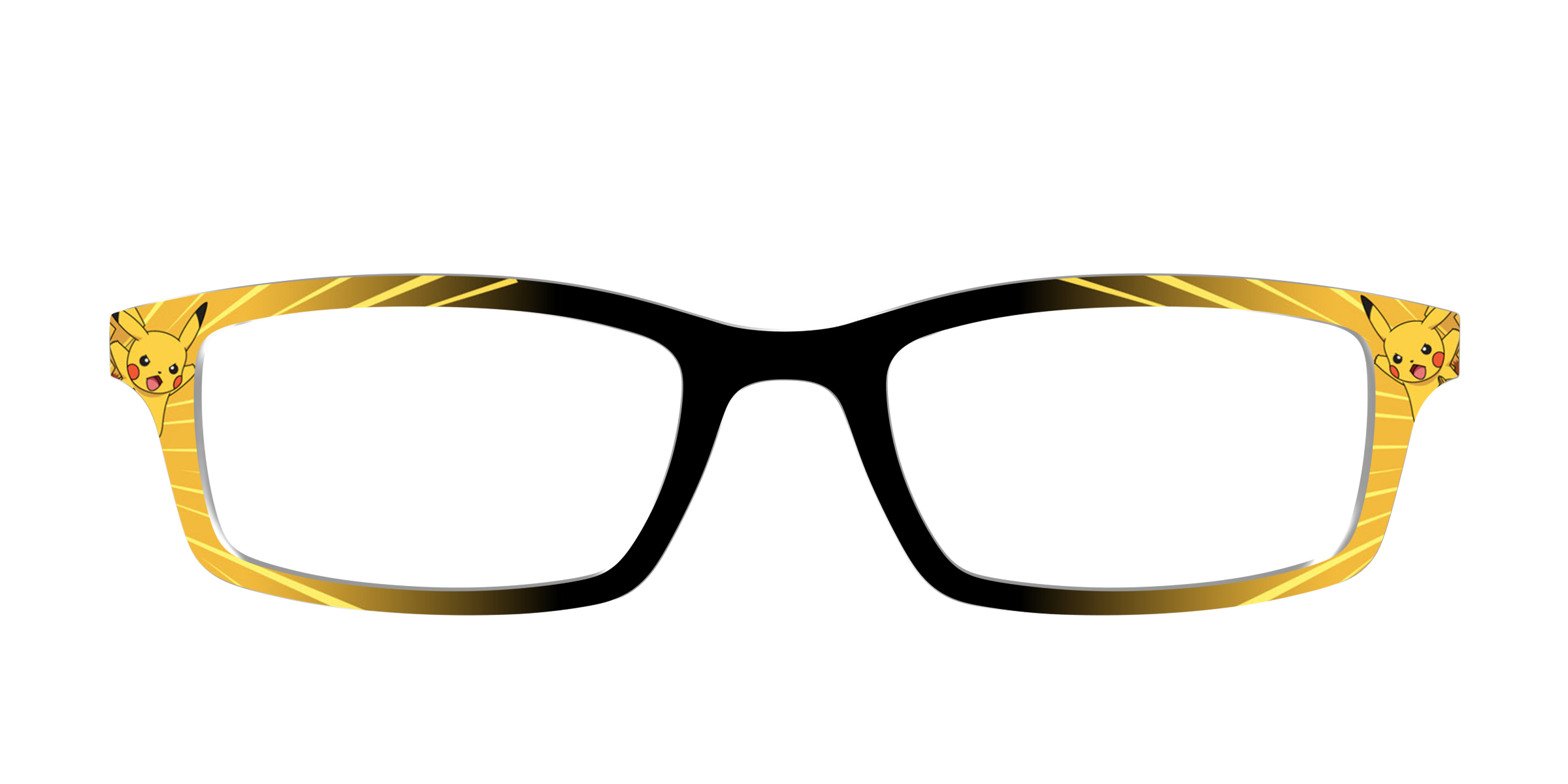 Pair Eyewear Collabs Pikachu Power top frame Cedro giallo