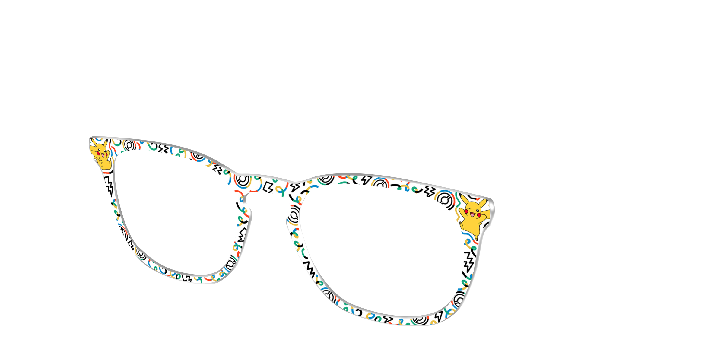Pair Eyewear Collabs Pikachu Doodle top per occhiali giallo PK10