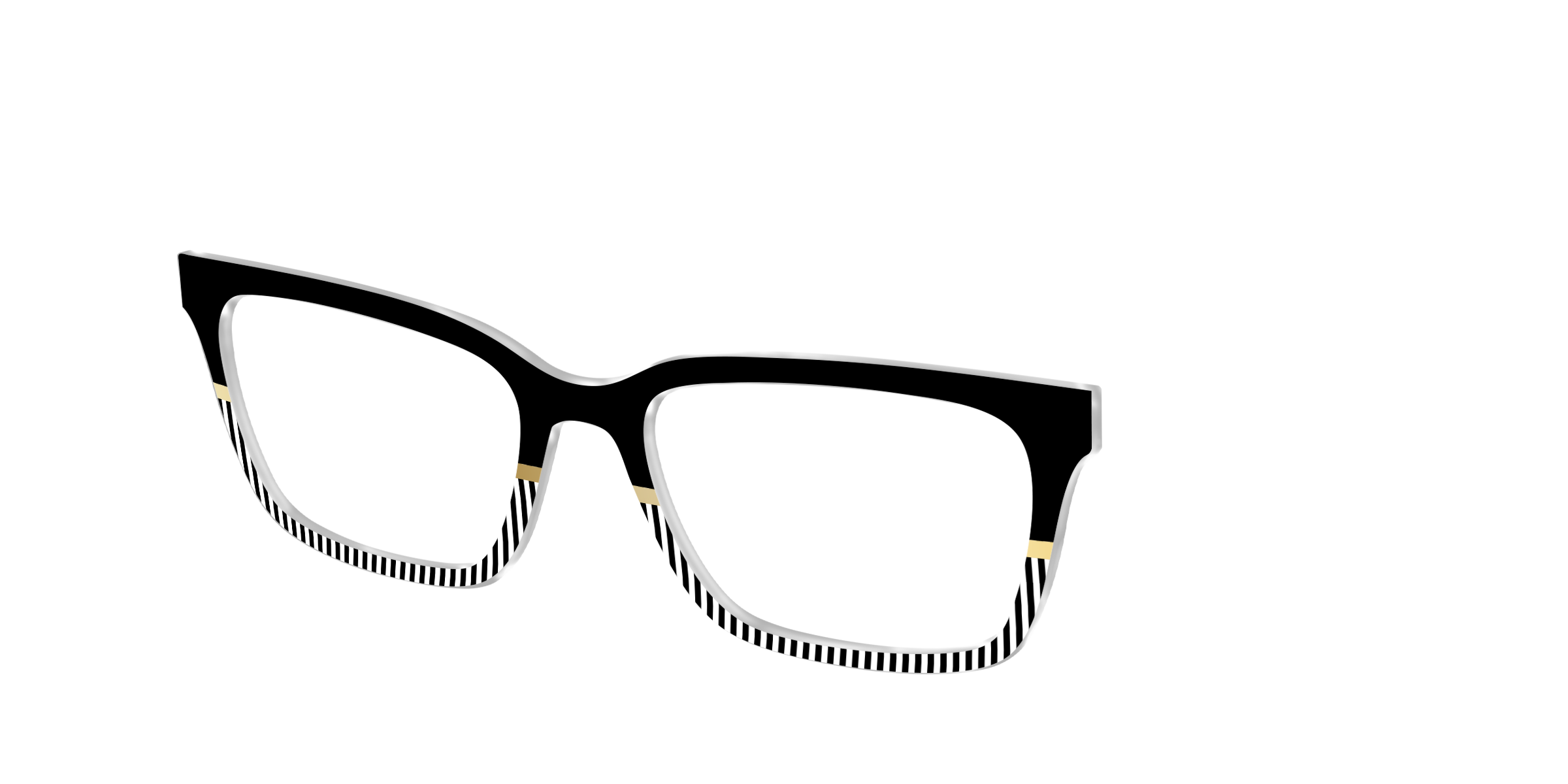 Pair Eyewear Design Tops Chic Stripes Crystal top per occhiali