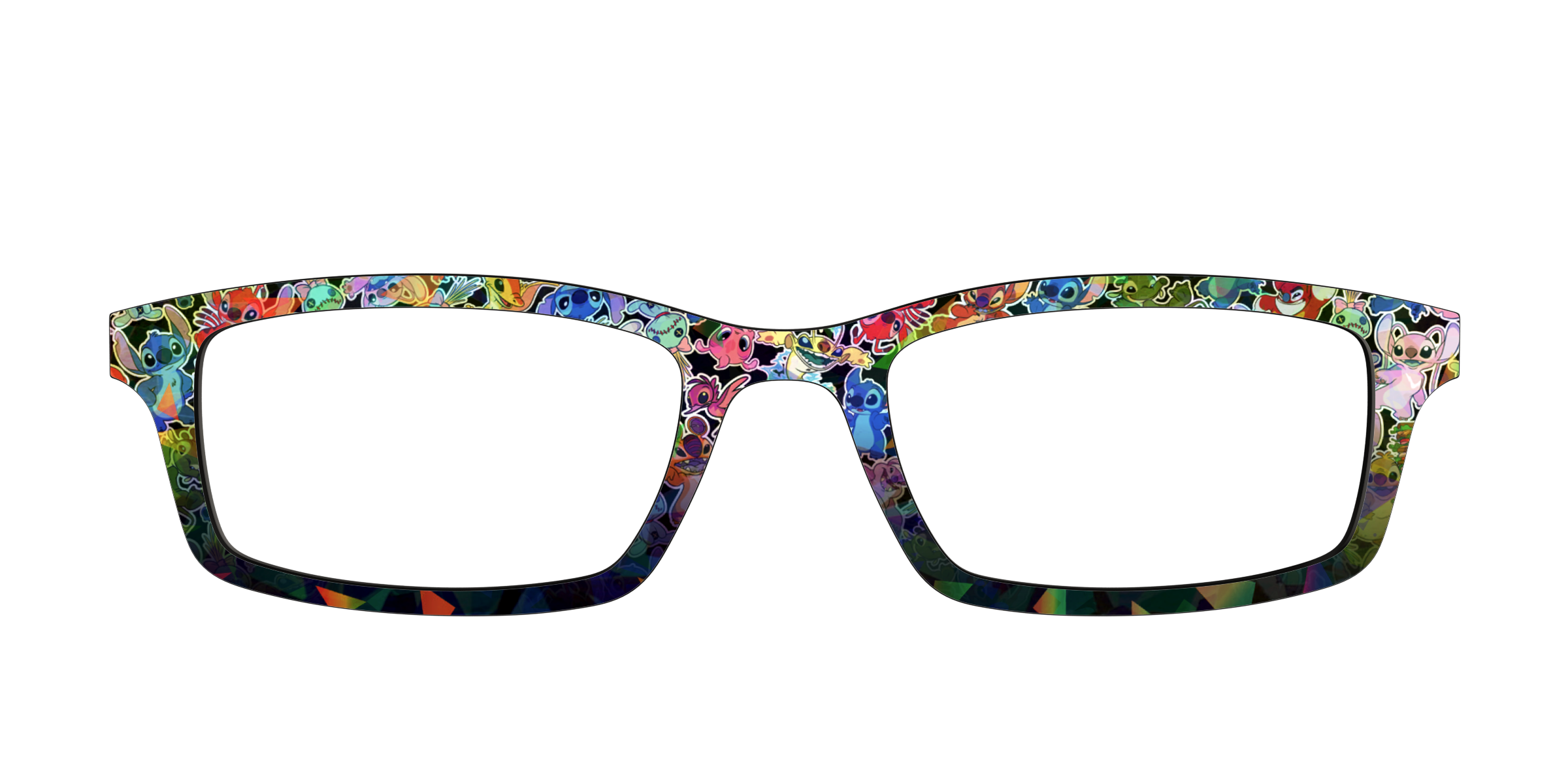 Pair Eyewear Collabs Stitch Friends top occhiali olografico