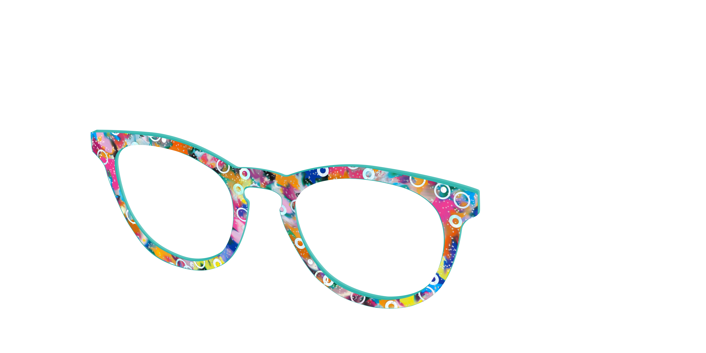 Pair Eyewear Tortoise Bubble Glitter top magnetico Cedro