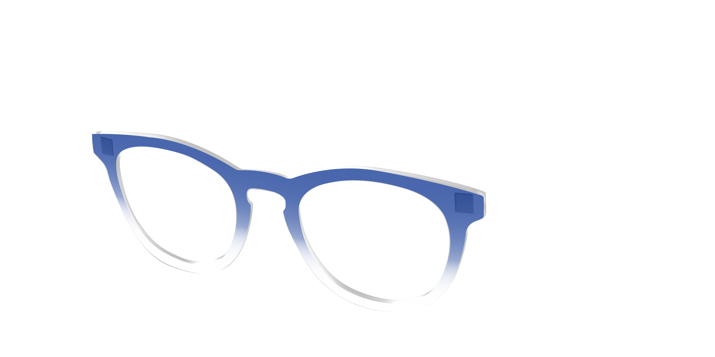 Pair Eyewear Solid Tops Indigo Gradient Crystal top blu