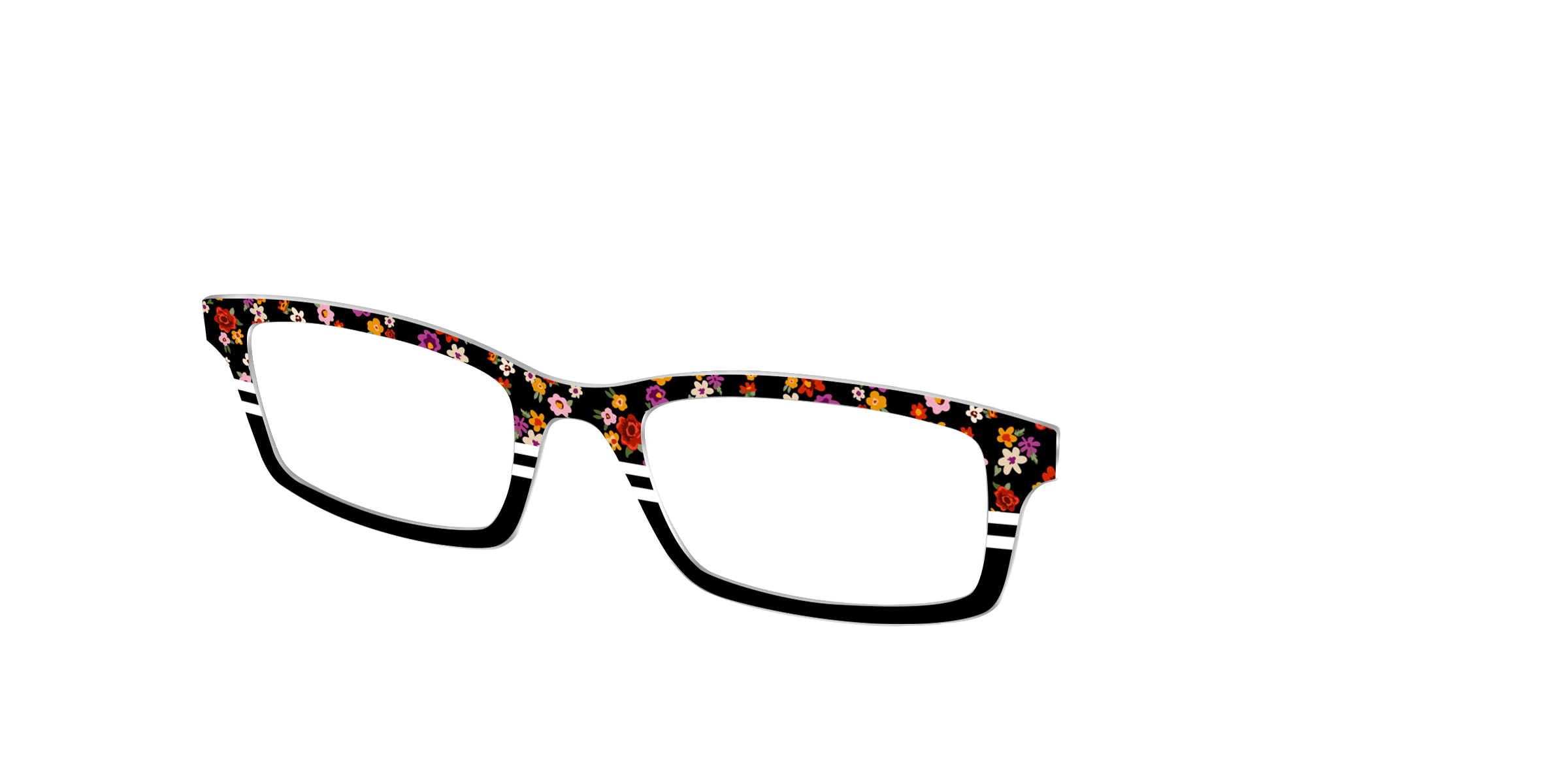 Pair Eyewear Design Tops Ditsy Stripe Split top righe