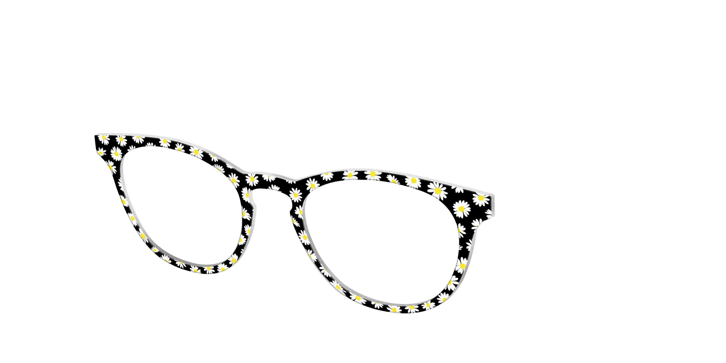 Pair Eyewear Solid Tops The Black Daisy top occhiali nero fiori