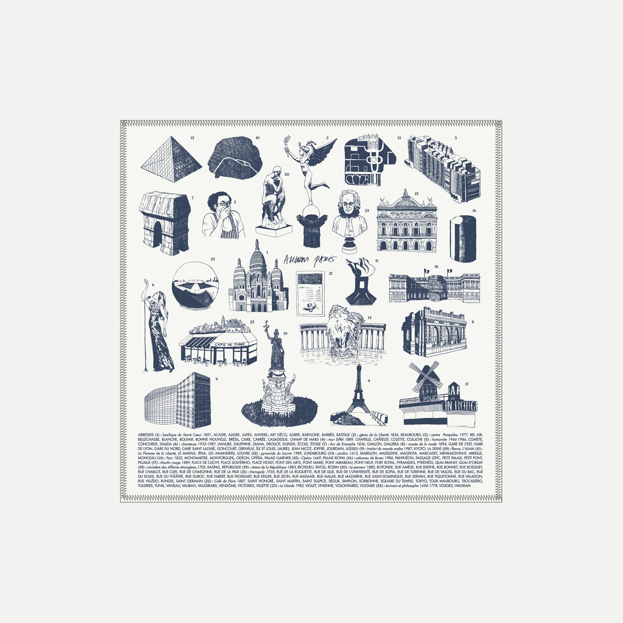 AHLEM Paris panno pulizia occhiali Collector's 22 pollici