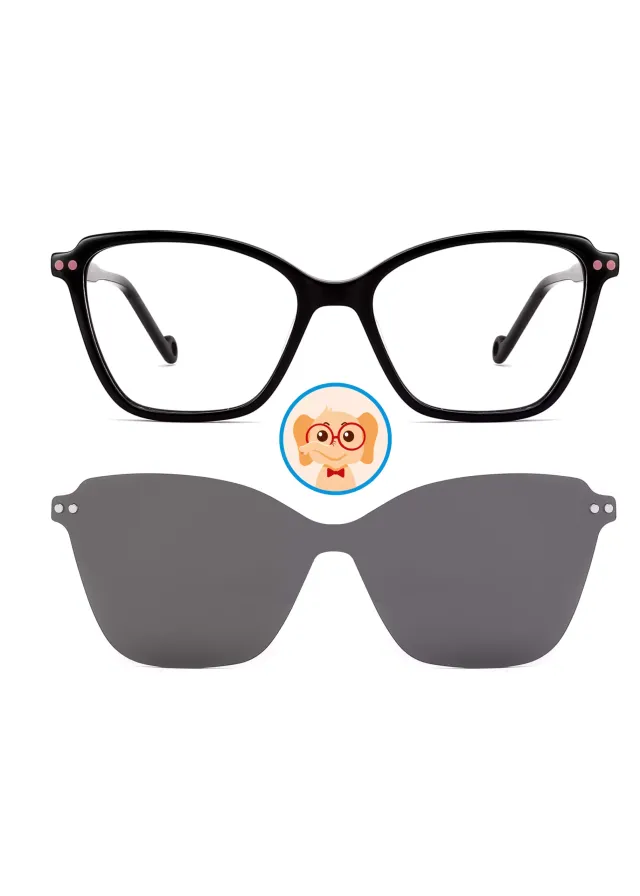 Ouyuan Clip Ons TAK9032 occhiali clip-on bimba quadrati UV
