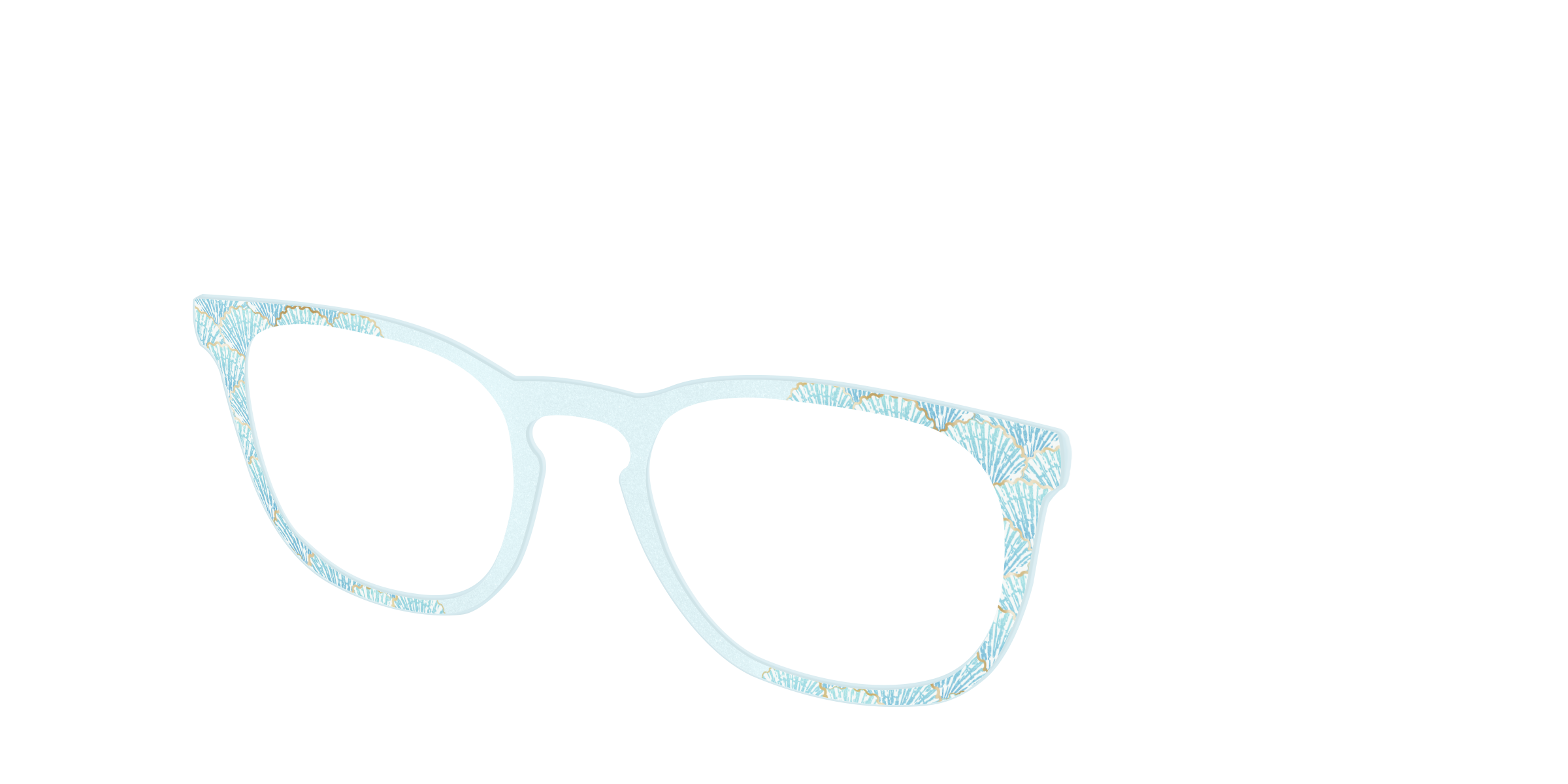 Pair Eyewear Design Tops Aquamarine Shells top frame oro