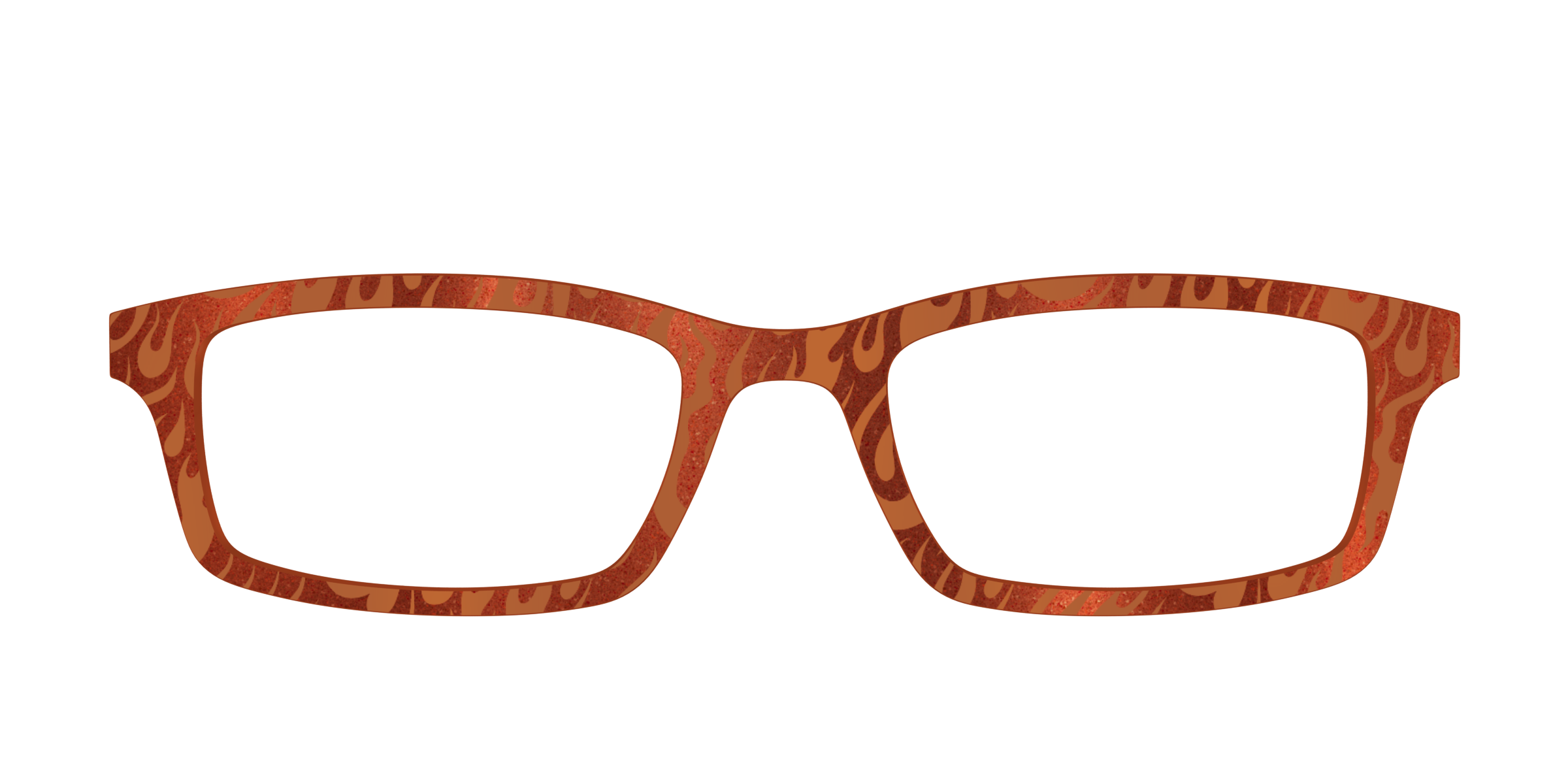 Pair Eyewear Design Tops Blazing Flames Shimmer top occhiali Cedro fiamme