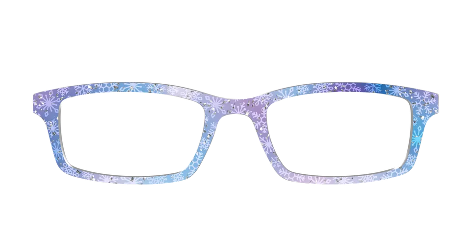 Pair Eyewear Design Tops Pastel Snowflakes top glitter