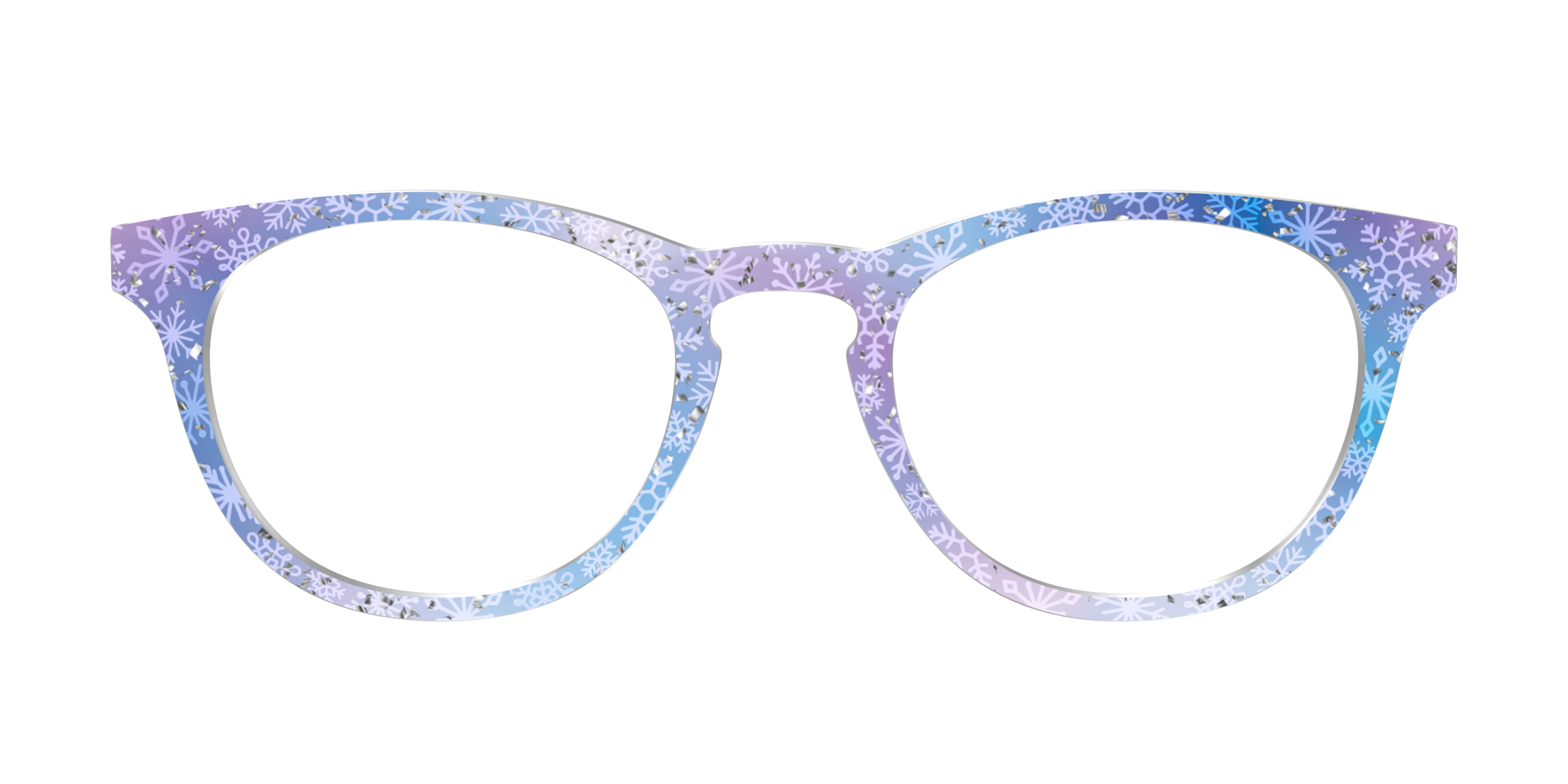 Pair Eyewear Design Tops Pastel Snowflakes top glitter