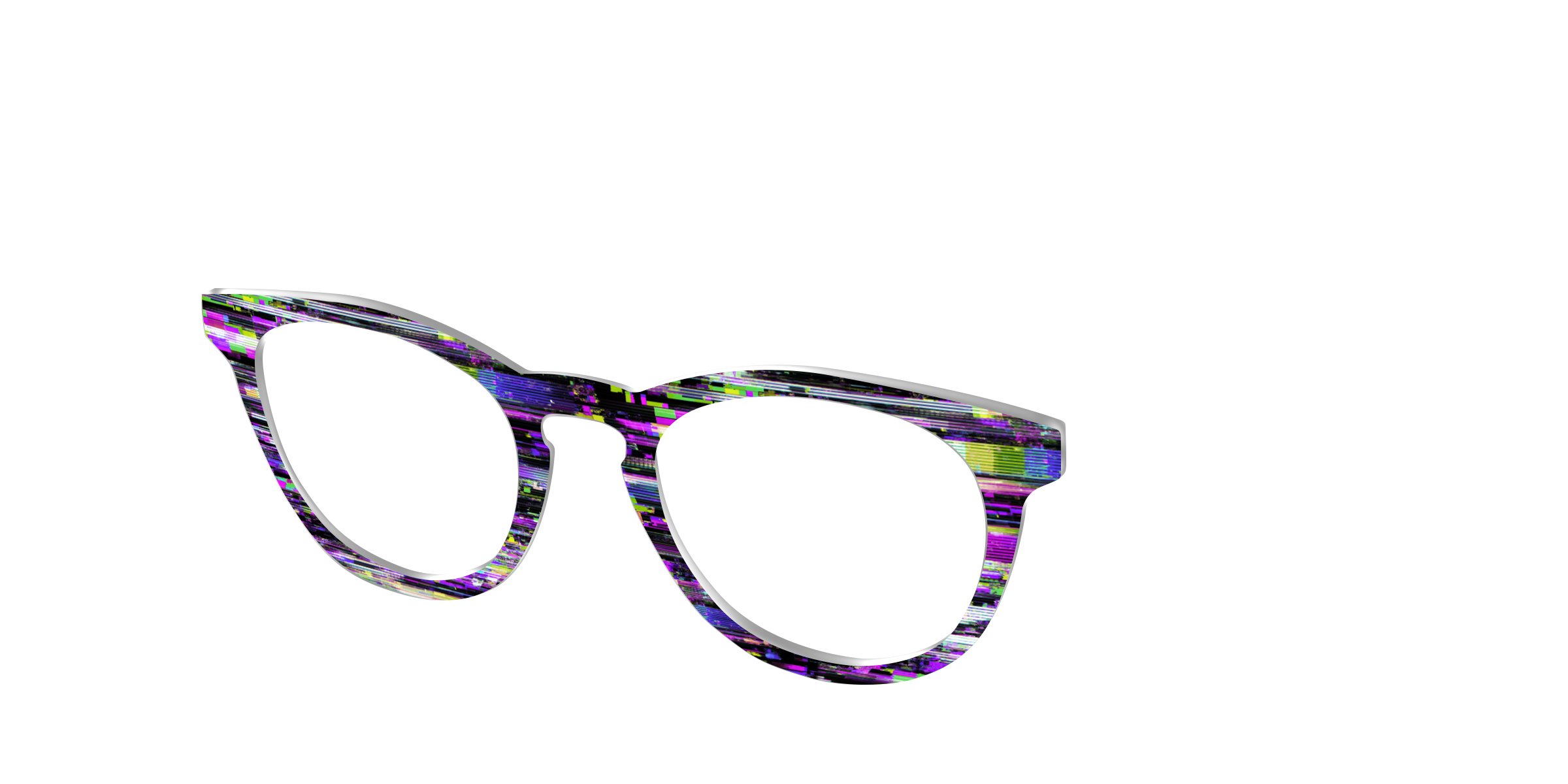Pair Eyewear Horror Film Glitch top magnetico nero