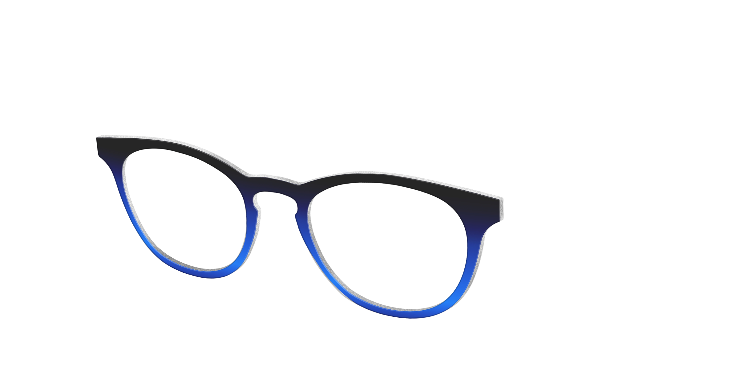 Pair Eyewear Solid Tops Black to Blueberry Gradient top occhiali nero blu