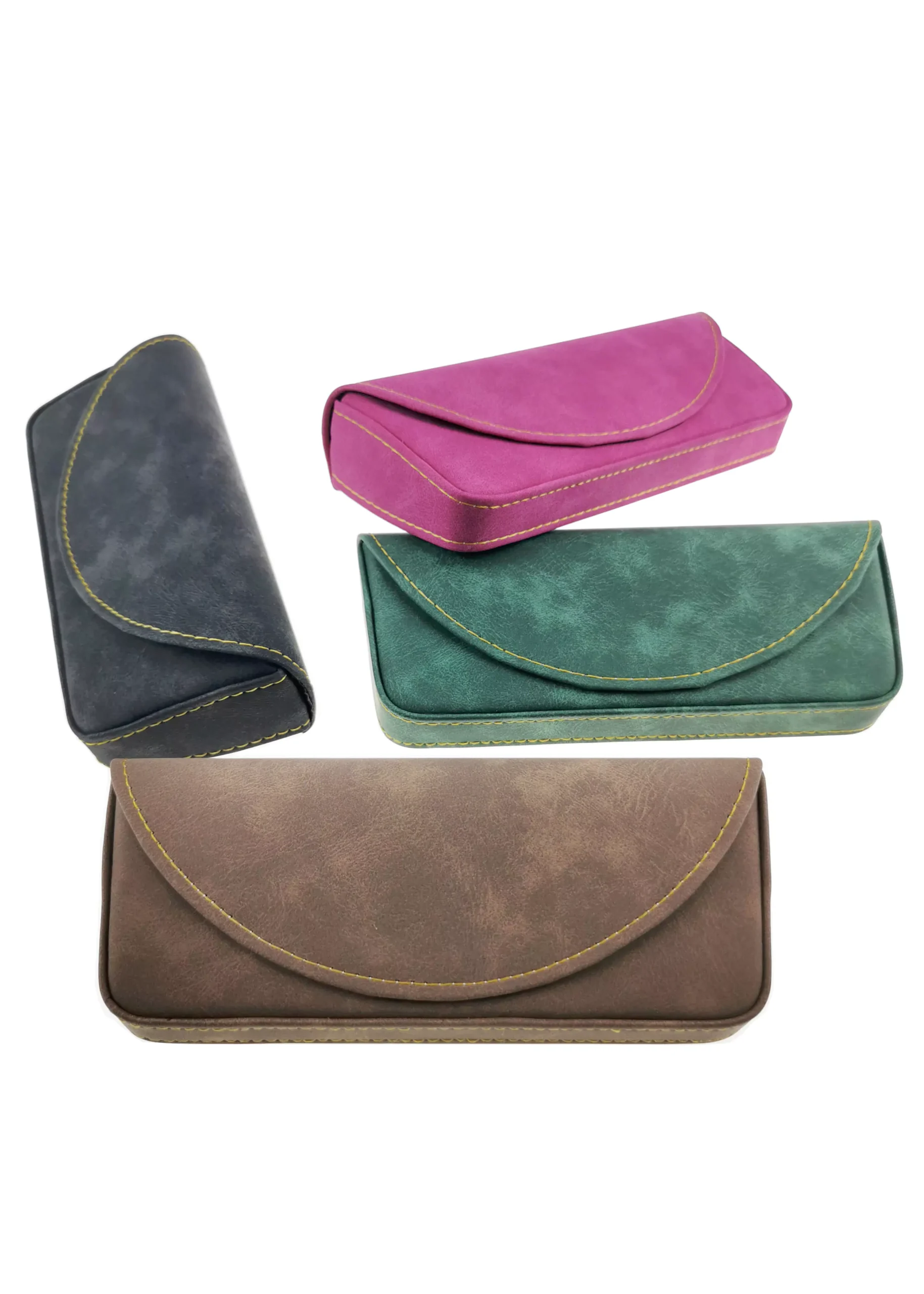Ouyuan GC0017 custodia occhiali pelle 165x67x39mm