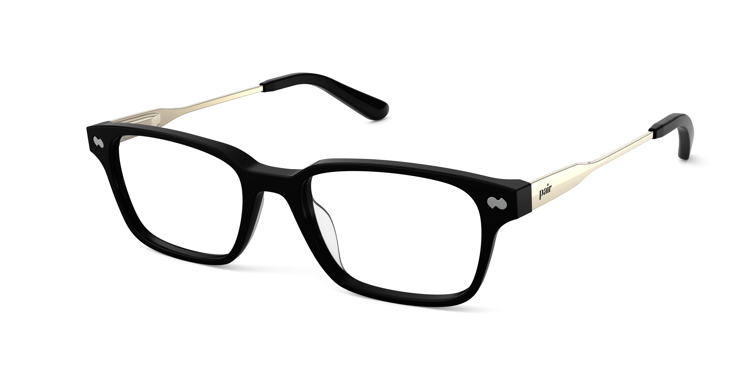 Pair Eyewear Finley Mixed Material montatura nero oro