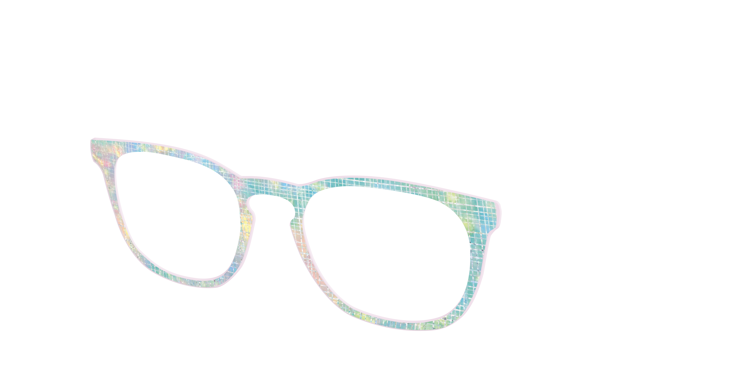 Pair Eyewear Design Tops Pastel Gradient olografico