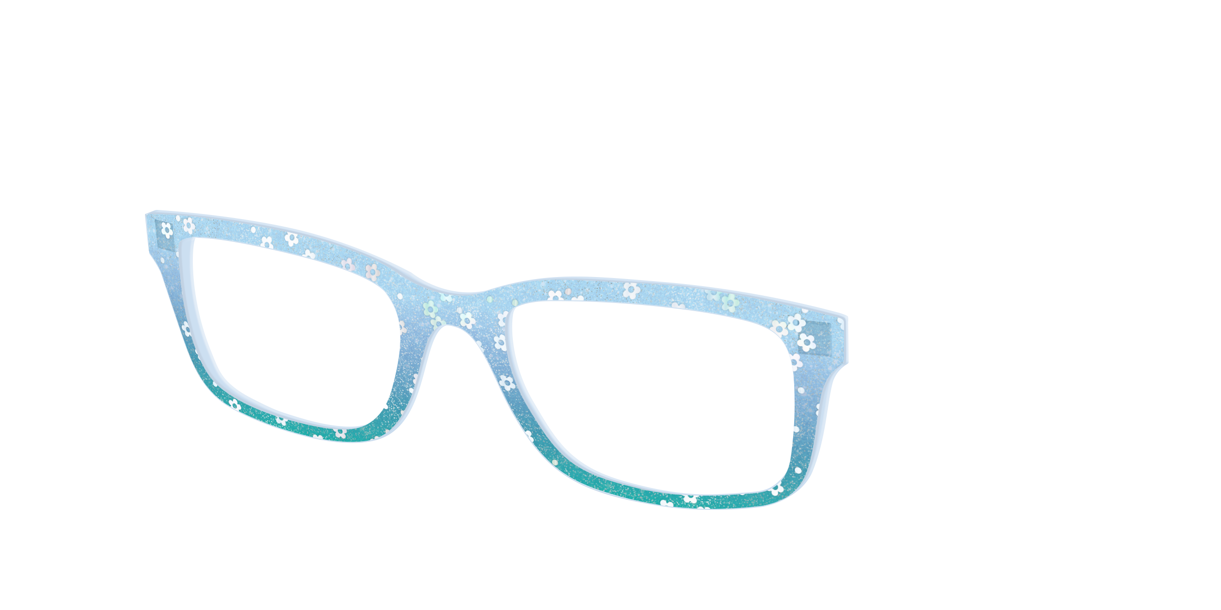 Pair Design Tops Sky Blue Crystal Daisy topper Cedro glitter