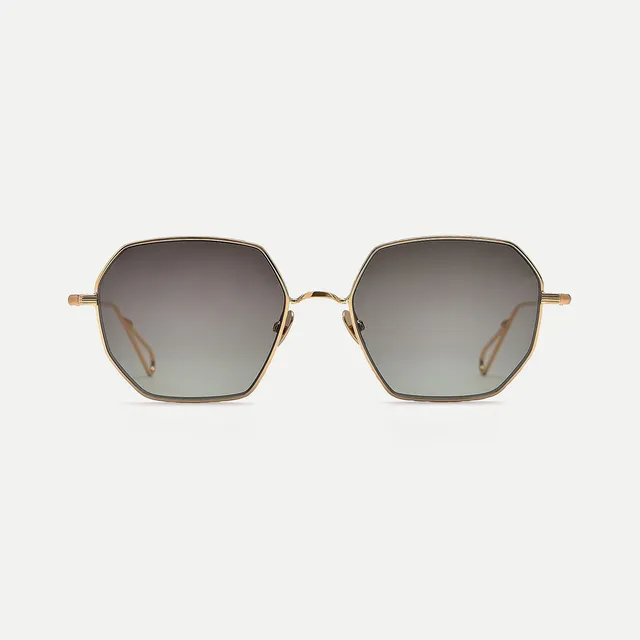 AHLEM Réaumur occhiali da sole Champagne Green Gradient