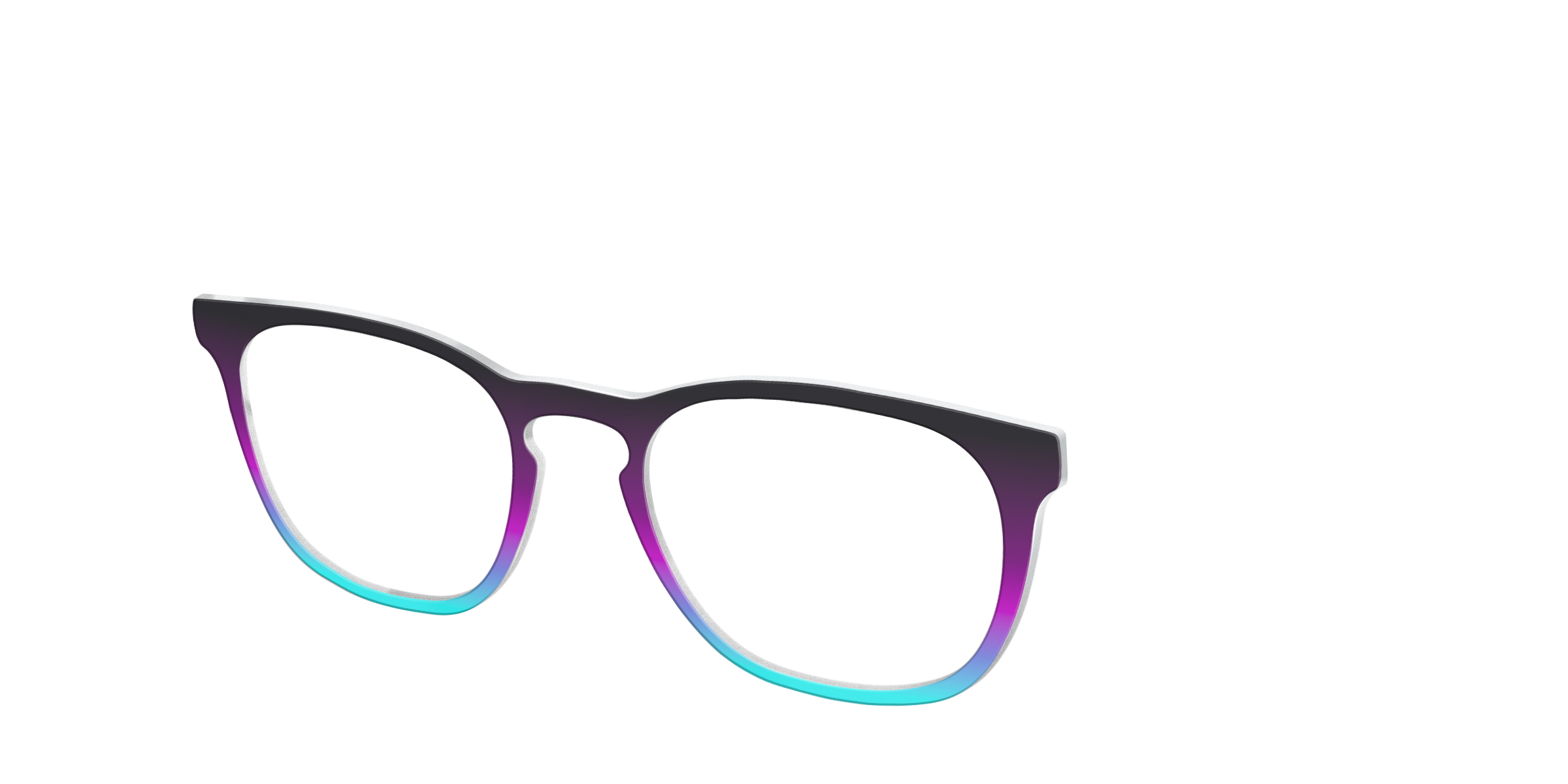 Pair Eyewear Solid Tops Licorice Seafoam top per occhiali sfumato