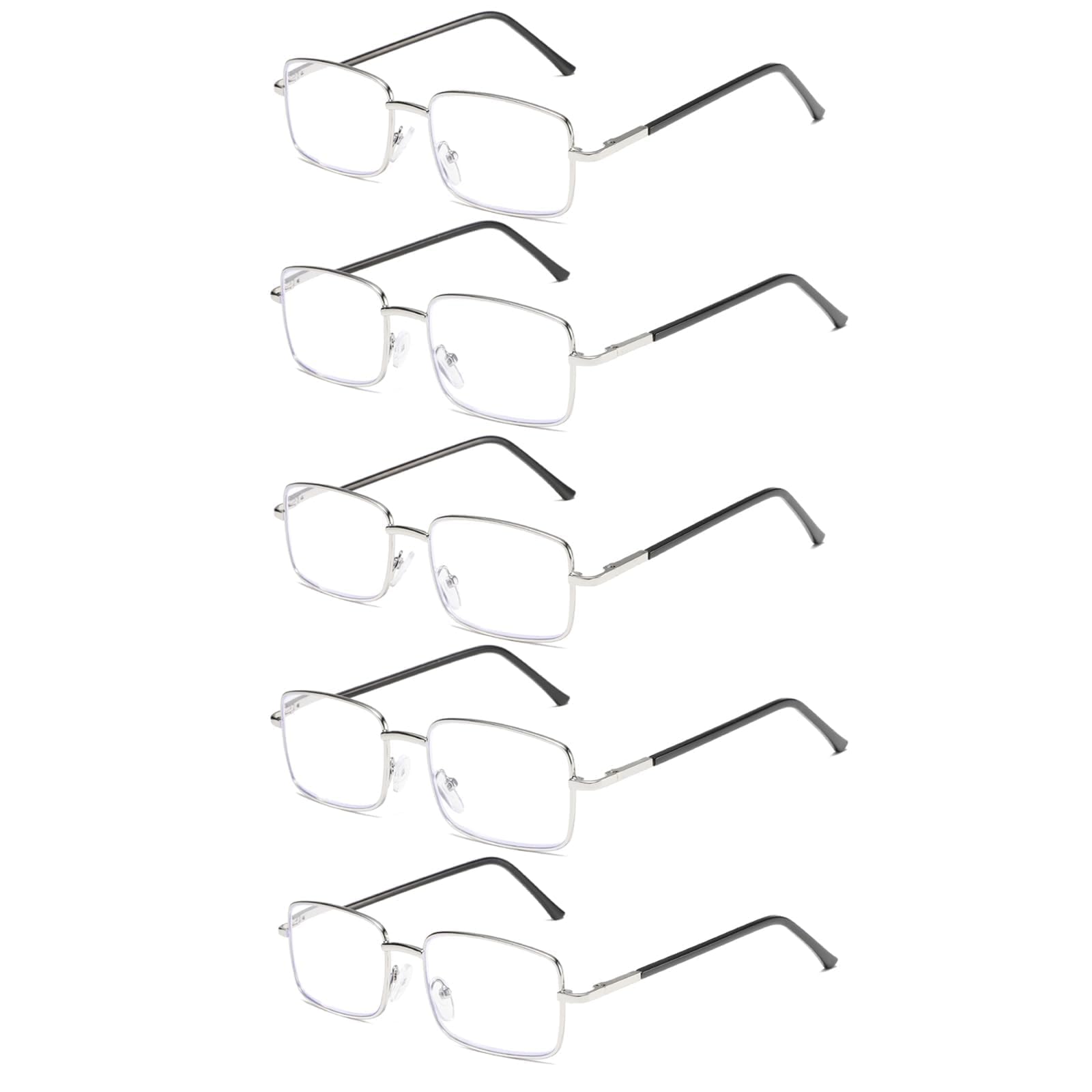 Hubeye Metal Square Frame Occhiali da Lettura 1.5 Anti Luce Blu