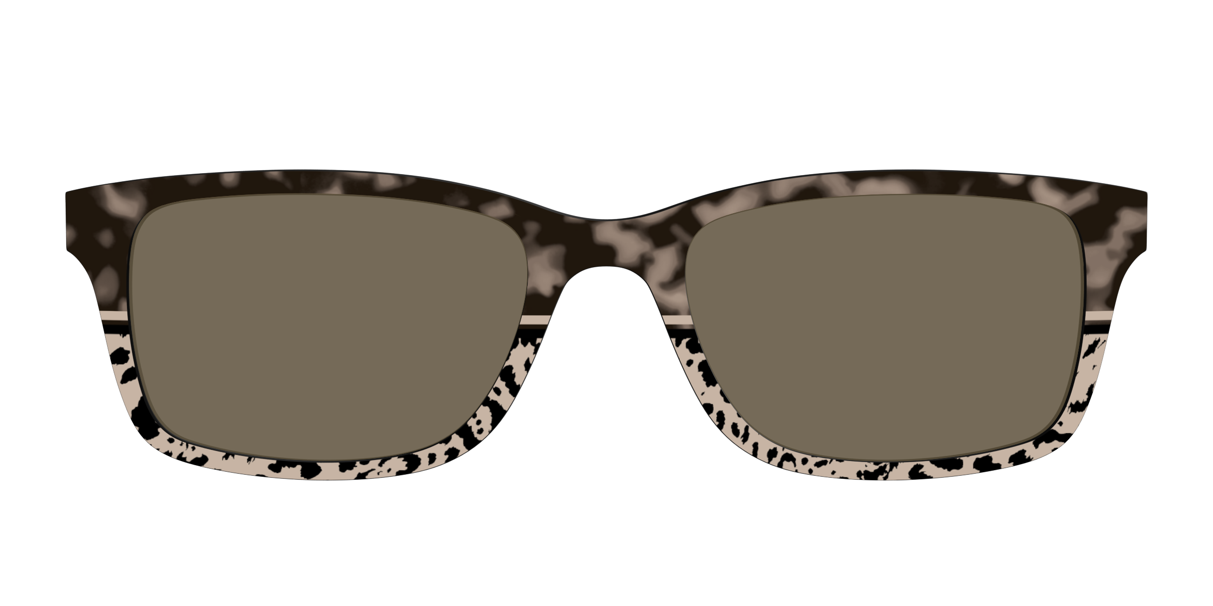 Pair Eyewear Sun Tops The Polarized Ink Blot Tortoise Split top sole polarizzato