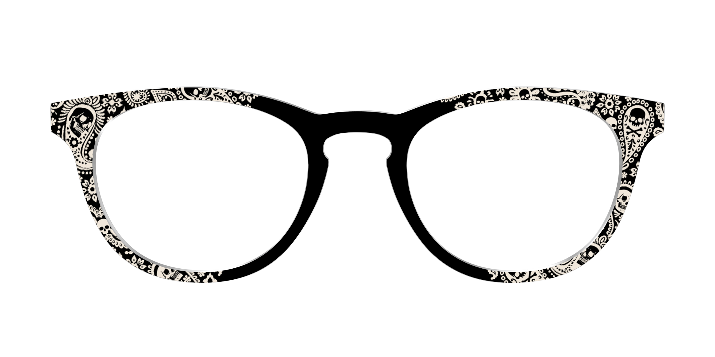 Pair Eyewear Design Tops Bone Paisley top occhiali bianco