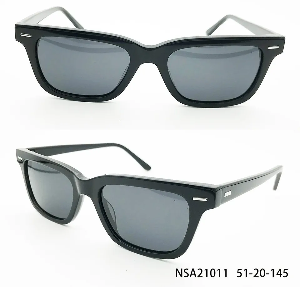 Ouyuan Sunglasses NSA21011 occhiali da sole nero acetato