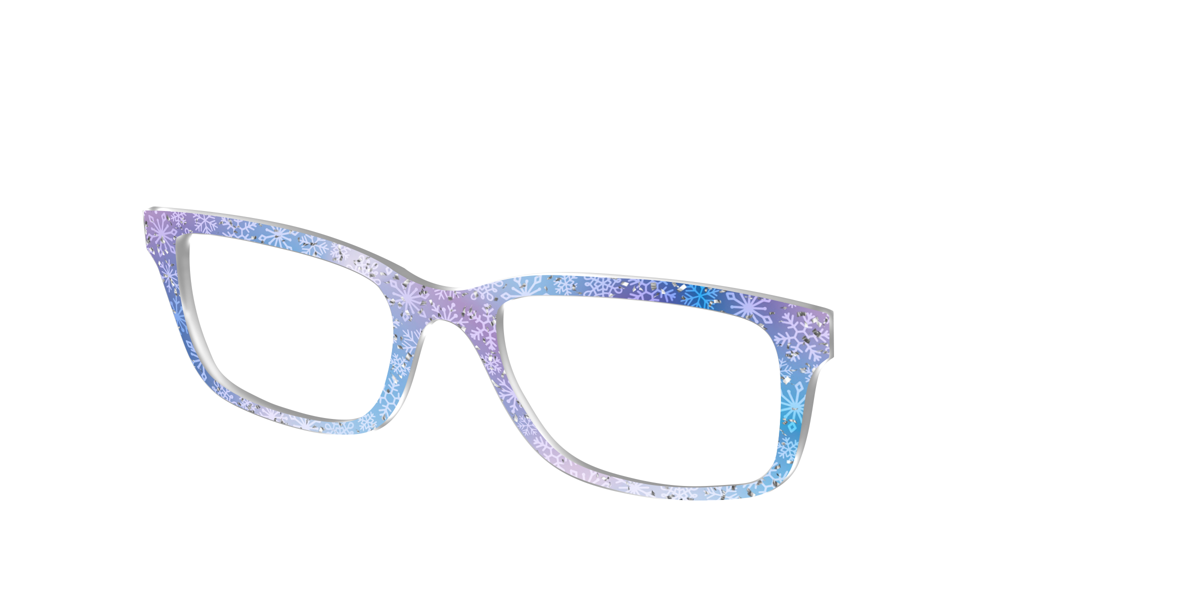 Pair Eyewear Design Tops Pastel Snowflakes top glitter