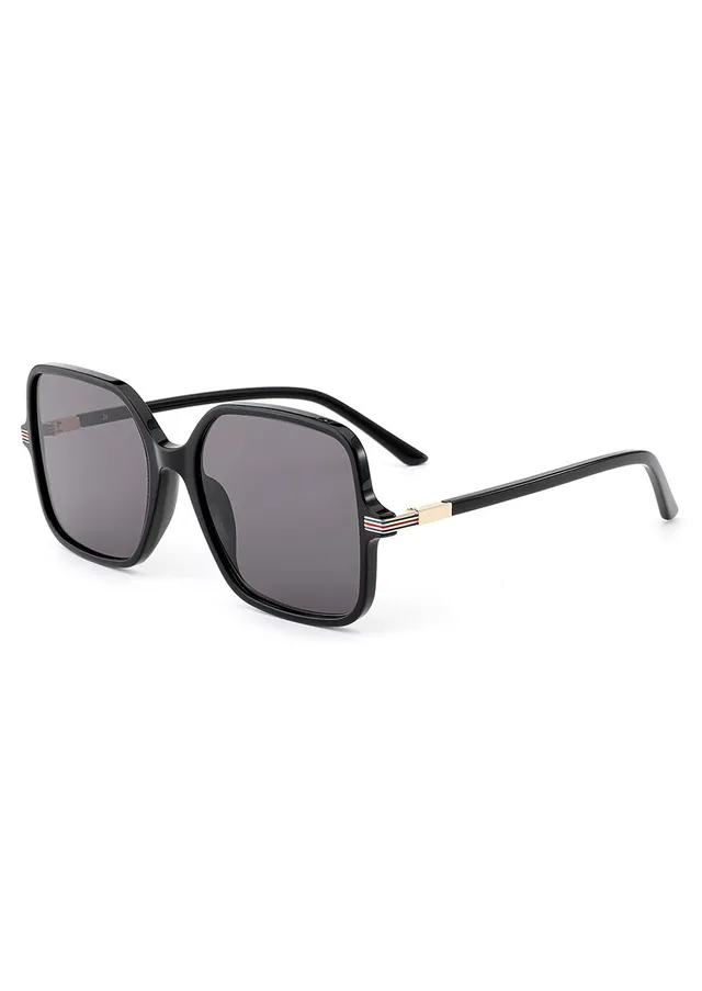 Ouyuan 001448 occhiali da sole aviatore oversize acetato donna
