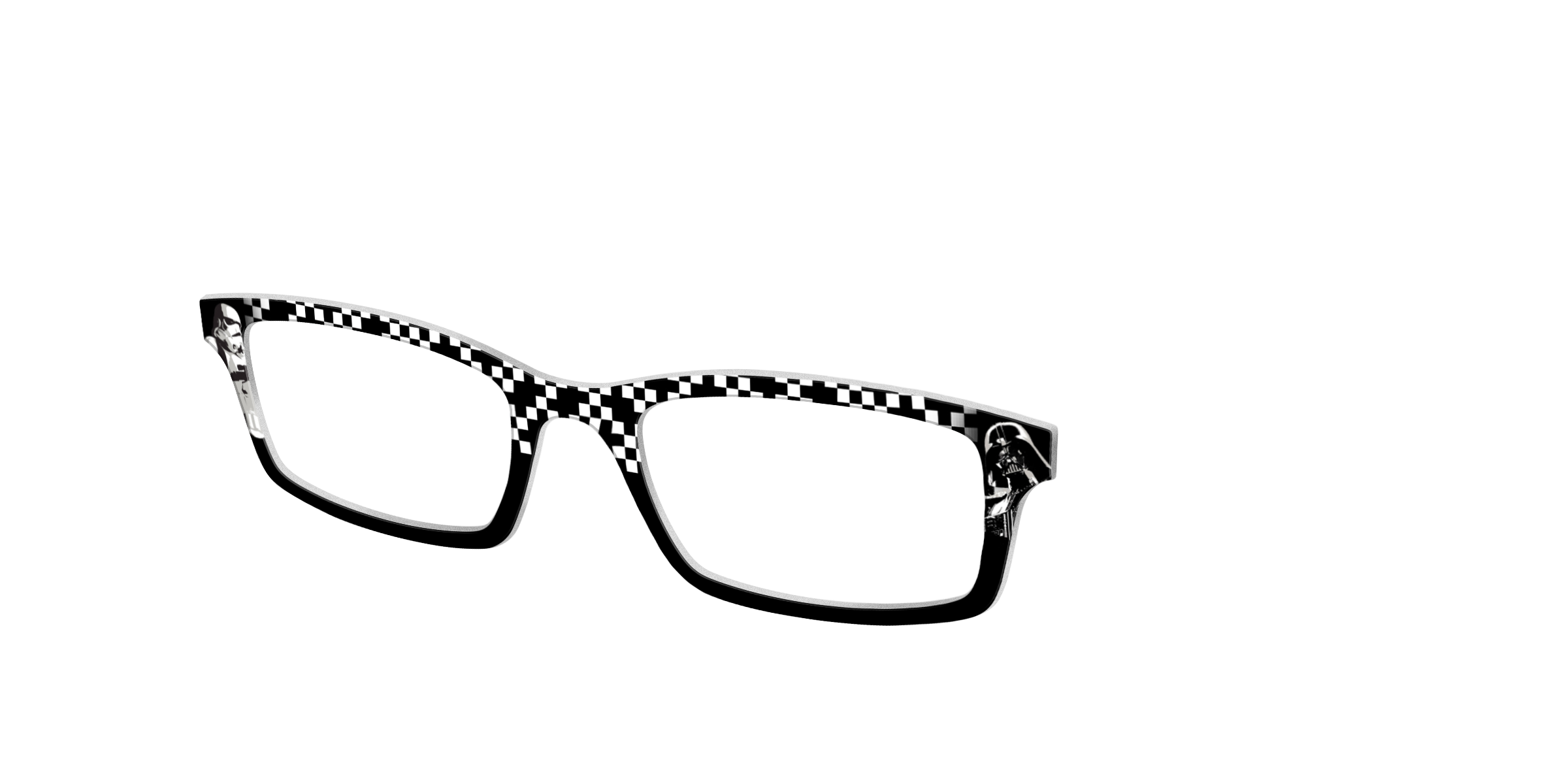 Pair Eyewear Collabs Dark Side Checker Split top Cedro
