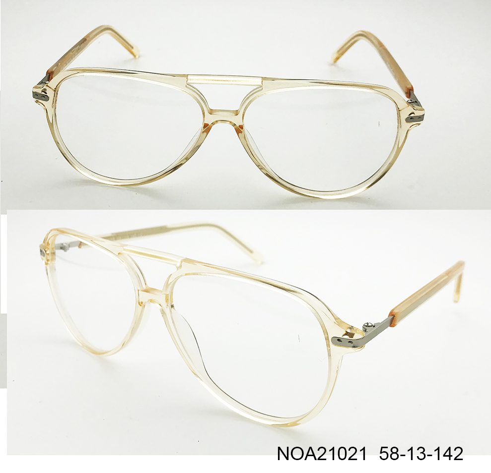 Ouyuan NOA21021 montatura vista acetato marrone ovale