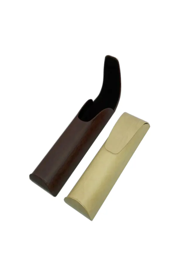 Ouyuan GC0016 custodia occhiali rigida marrone