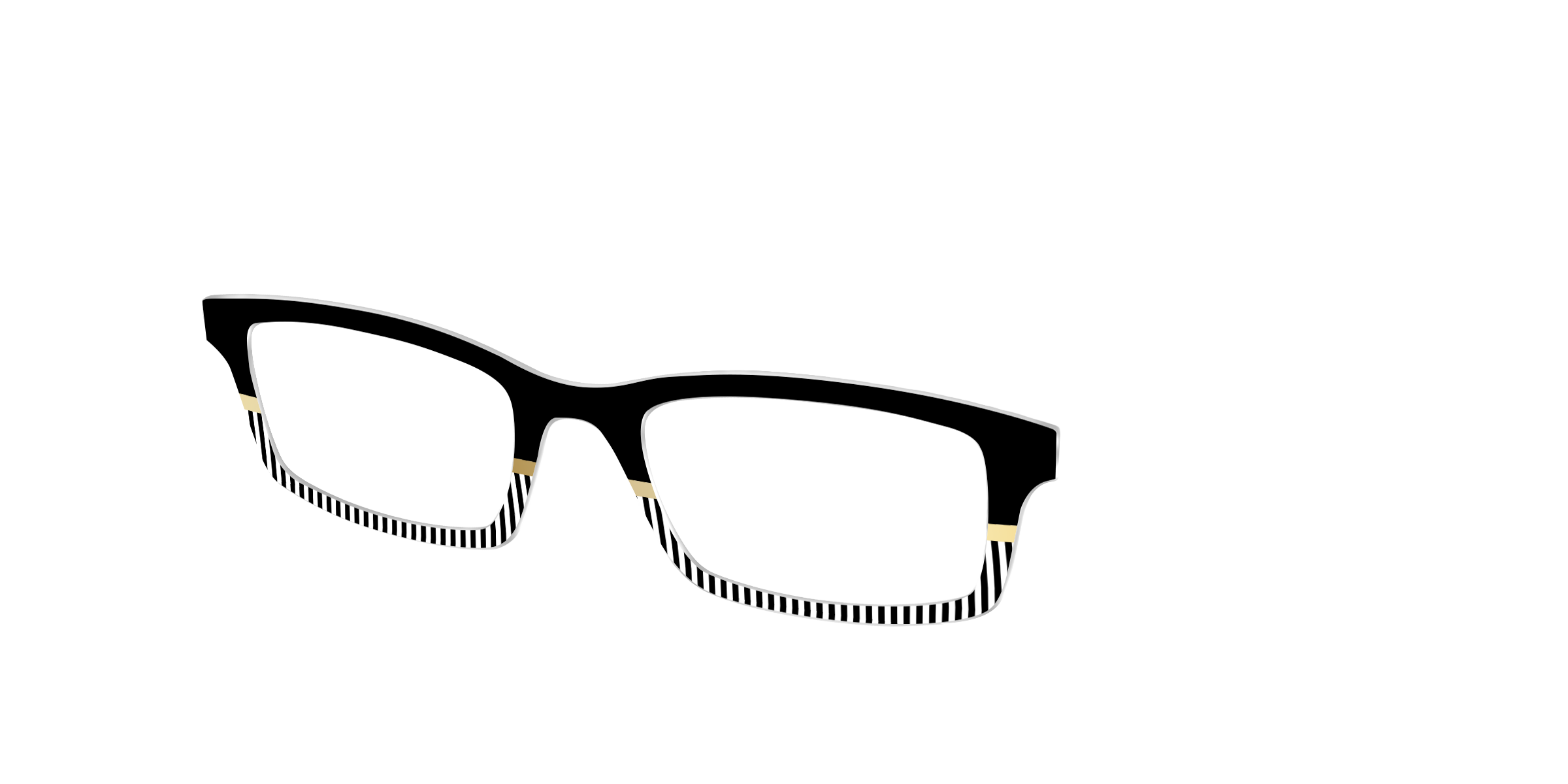 Pair Eyewear Design Tops Chic Stripes Crystal top per occhiali