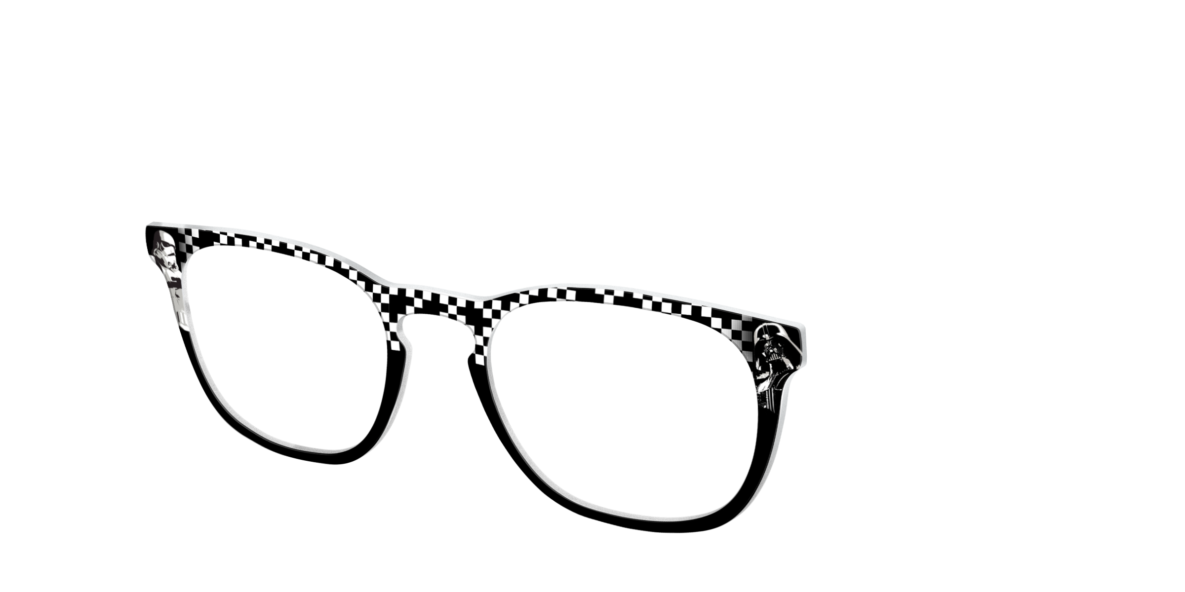 Pair Eyewear Collabs Dark Side Checker Split top Cedro