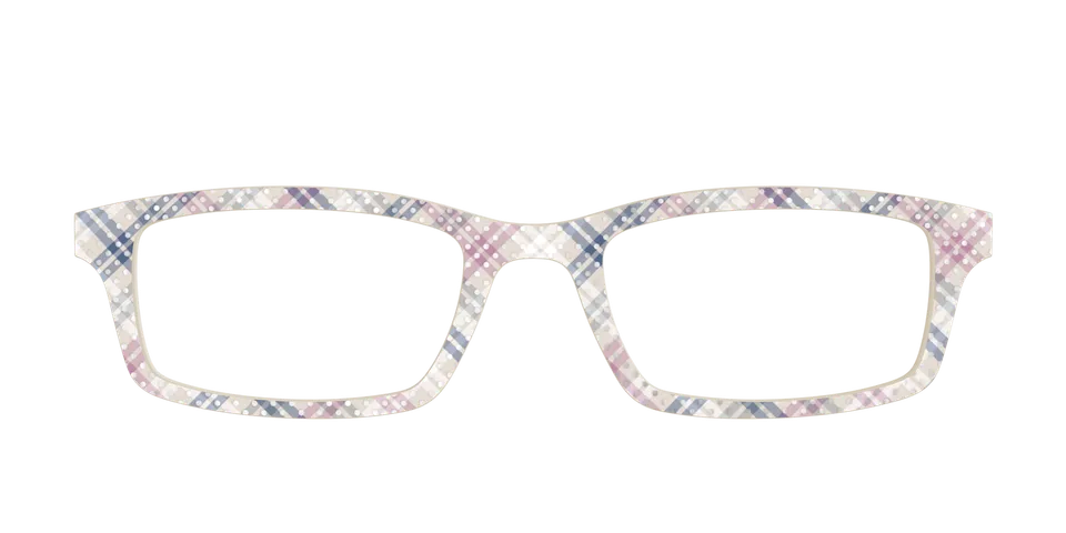 Pair Eyewear Chiffon Plaid Silver topper pois fantasia