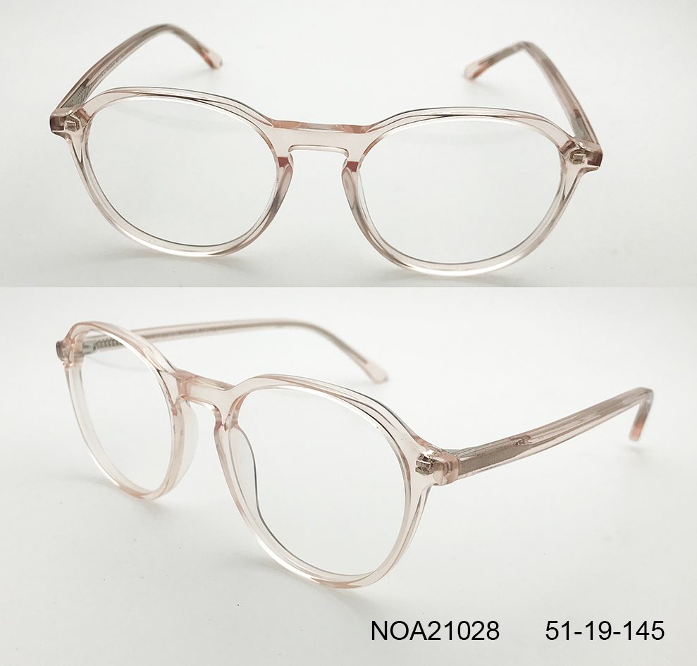 Ouyuan NOA21028 montatura vista donna acetato rosa 51-19-145