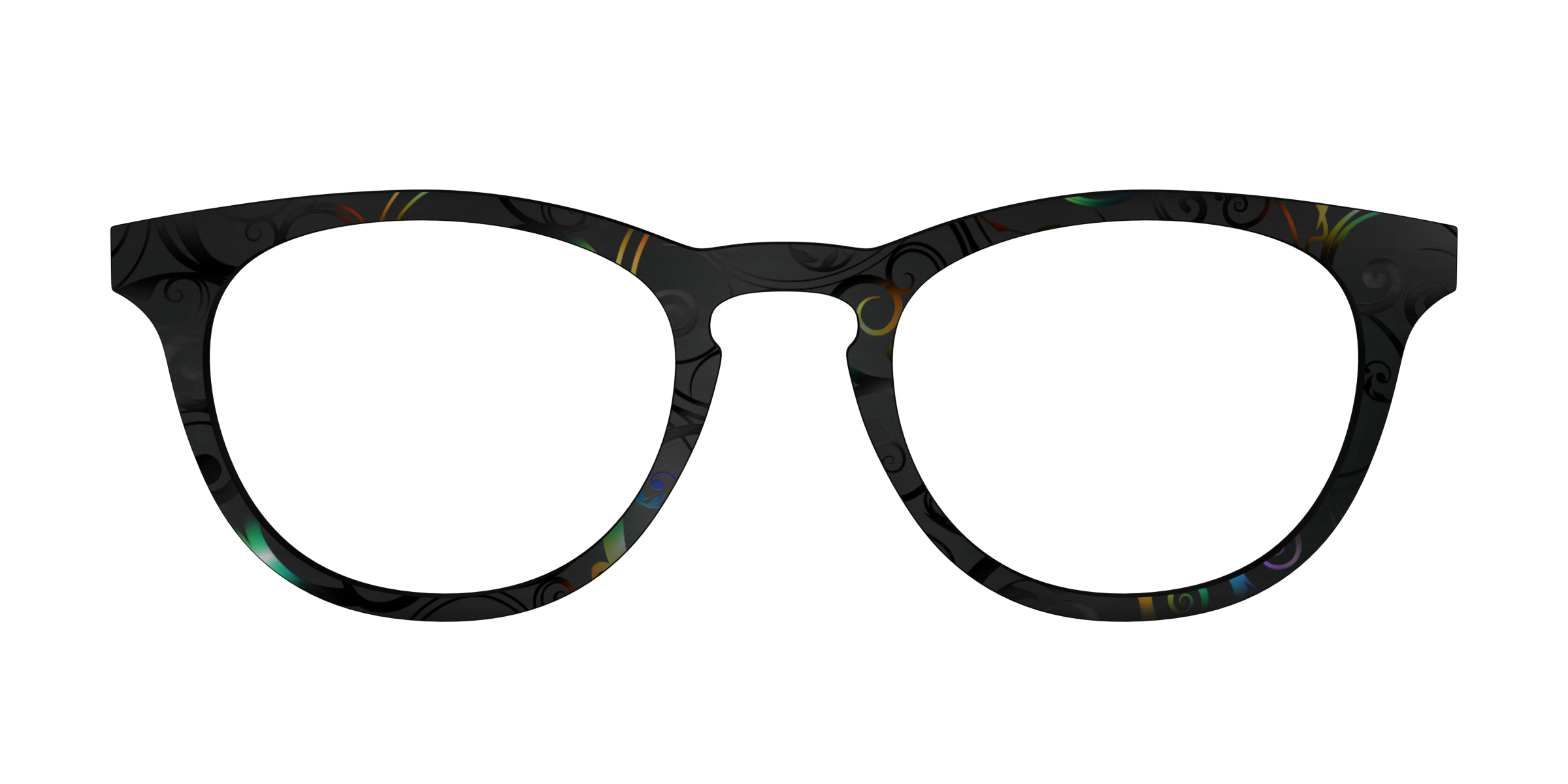 Pair Eyewear Design The Black Shimmer Scrolls top Cedro nero